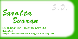 sarolta dvoran business card